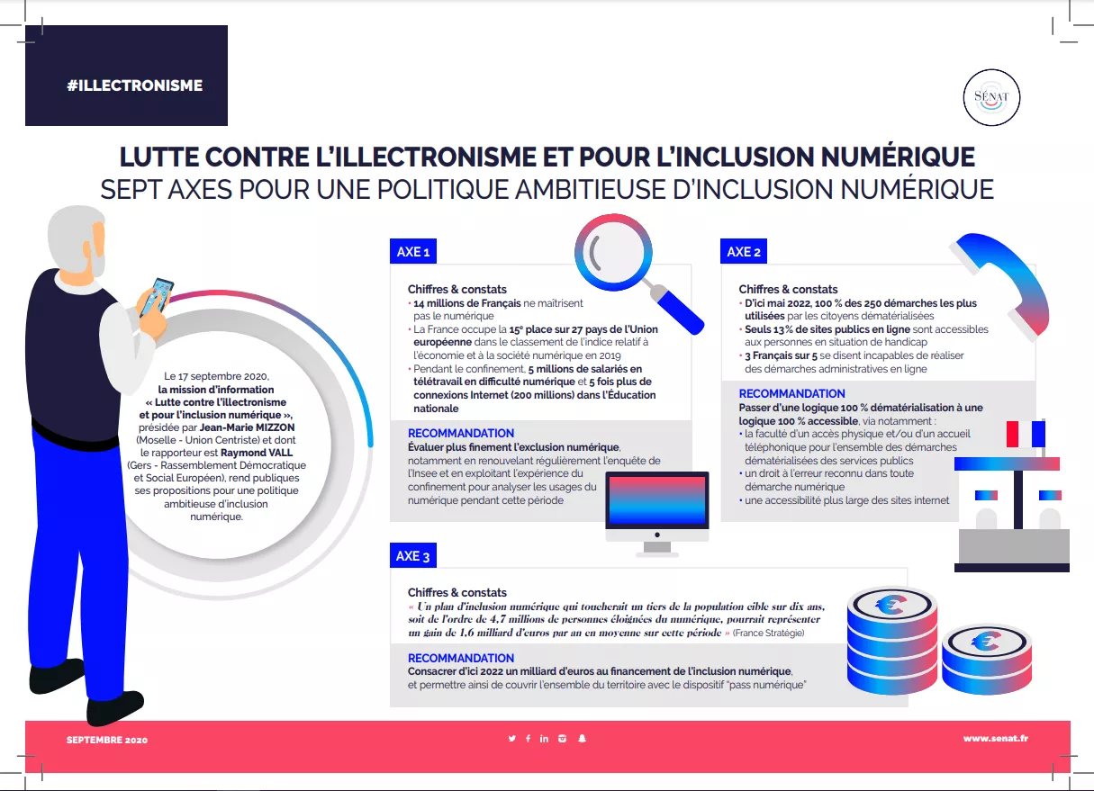 Infographie sur la Lutte contre l’illectronisme et pour l’inclusion numérique