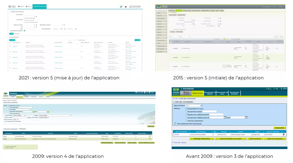 suivi des versements application Spark Archives