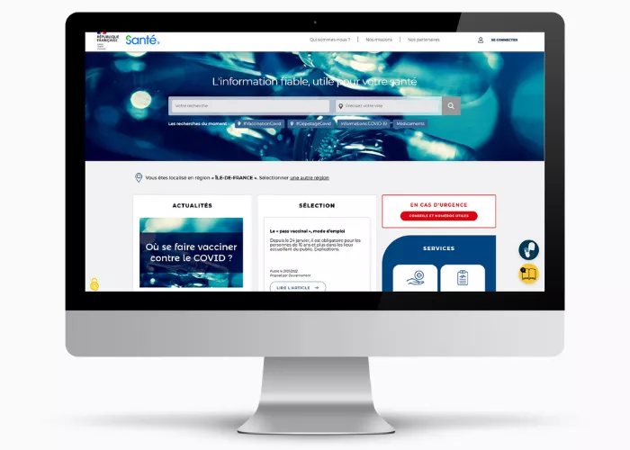 Sante.fr Mockup Site Web