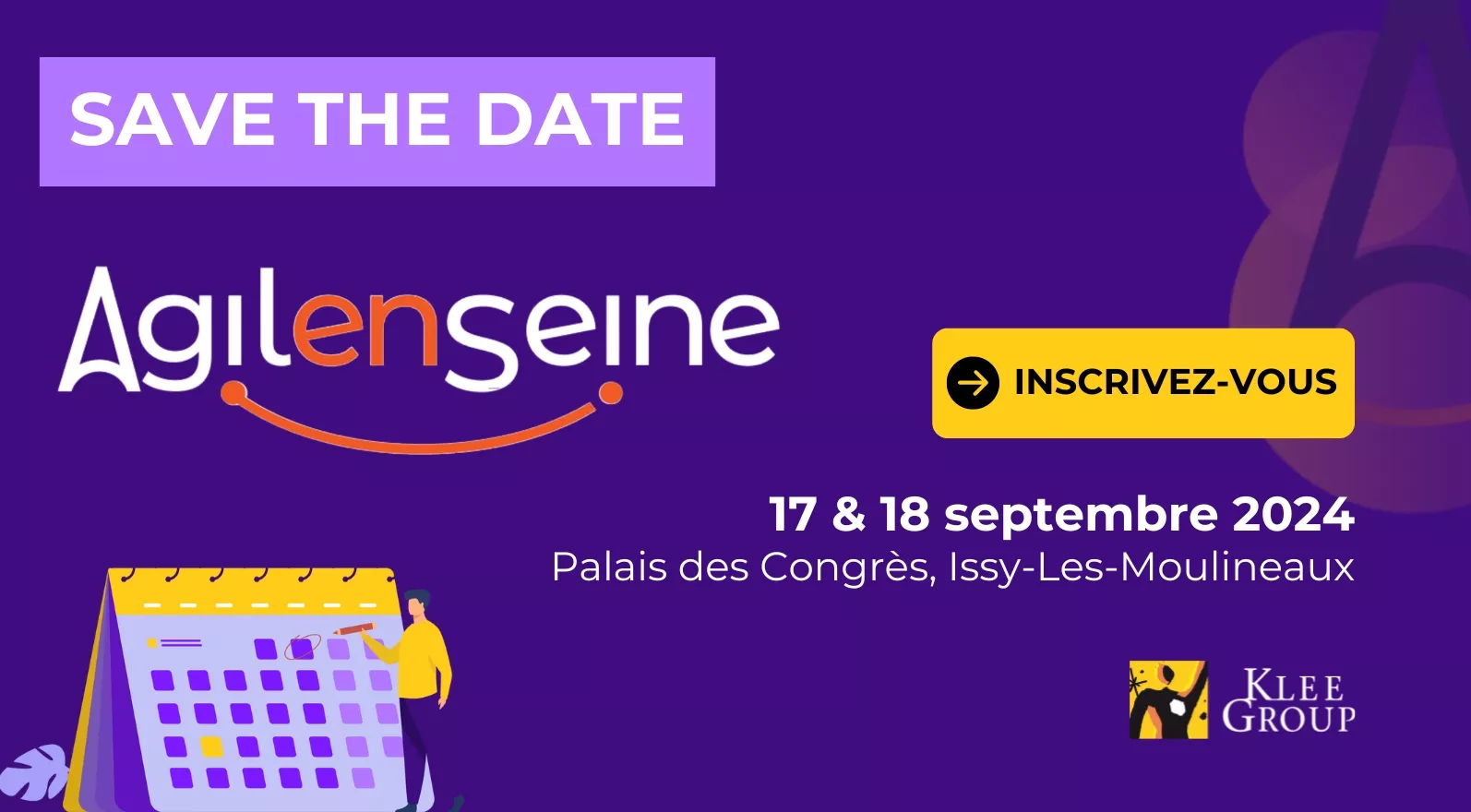 Inscrivez-vous à l'évenement Agile en Seine et venez à notre rencontre !